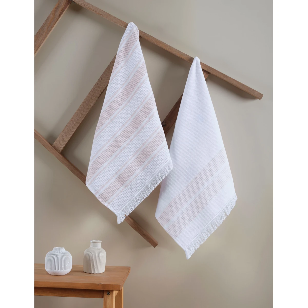 Manamo Missi Kitchen Towel  Cotton Blush Jacquard 50x70 cm (2pc)
