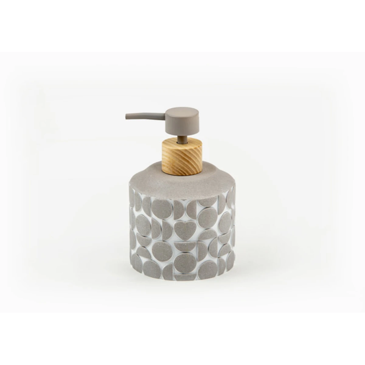 Manamo Linyi Liquid Soap Dispenser  Polyresin Gray  9.6x9.6x13.9 cm