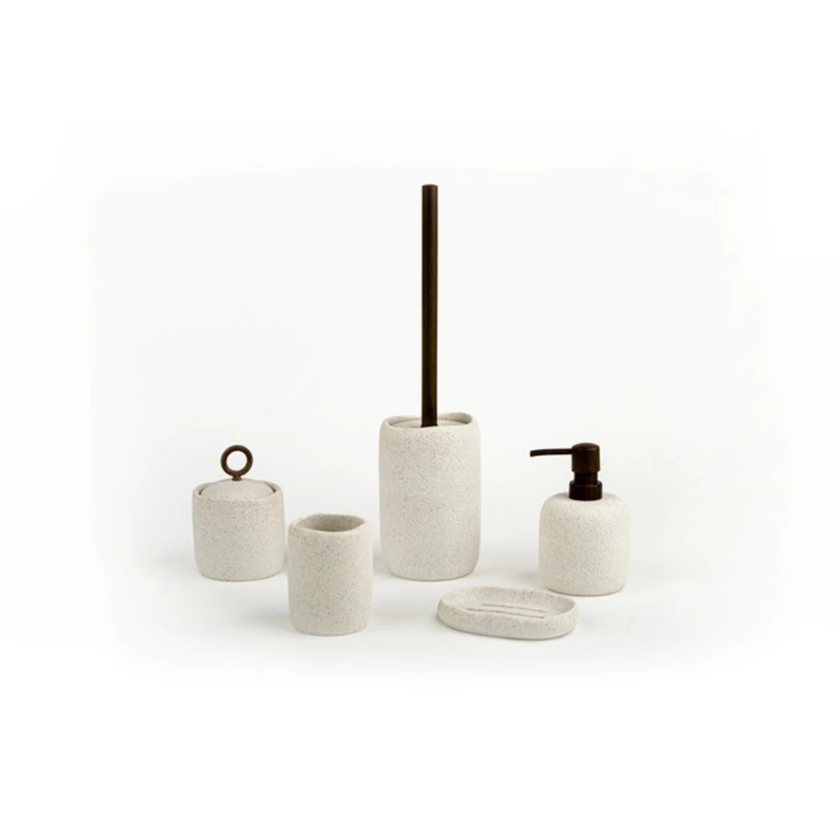 Manamo Elegance Toothpaste Dispenser Polyresin Ecru  7.7x7.7x9.7 cm