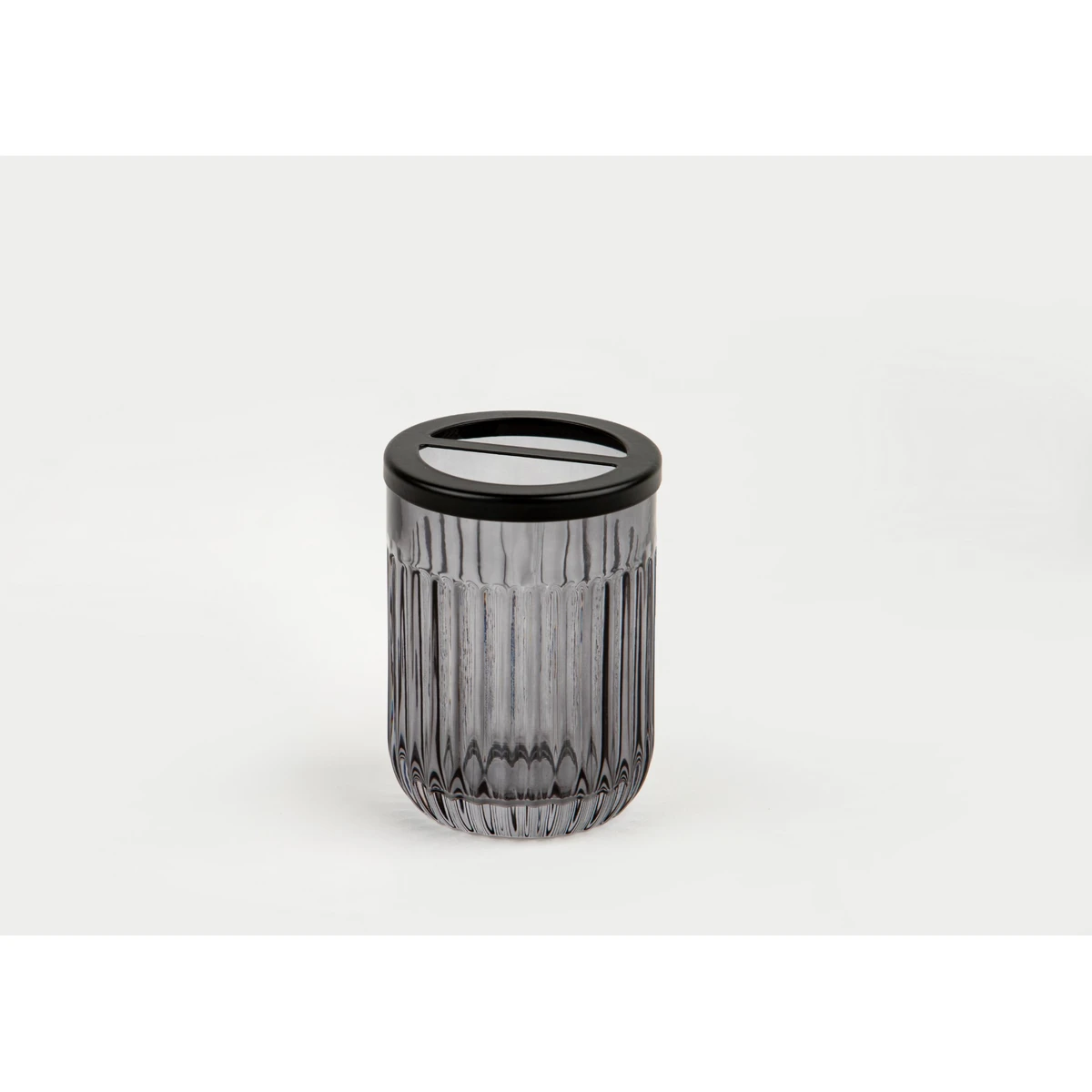 Manamo Diamond Toothpaste Dispenser Glass Black  8.1x8.1x10.9 cm