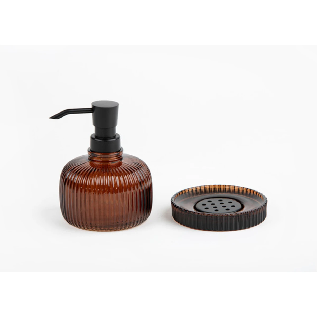 Manamo Star Liquid Soap Dispenser  Glass Amber  10.3x10.3x13.1 cm