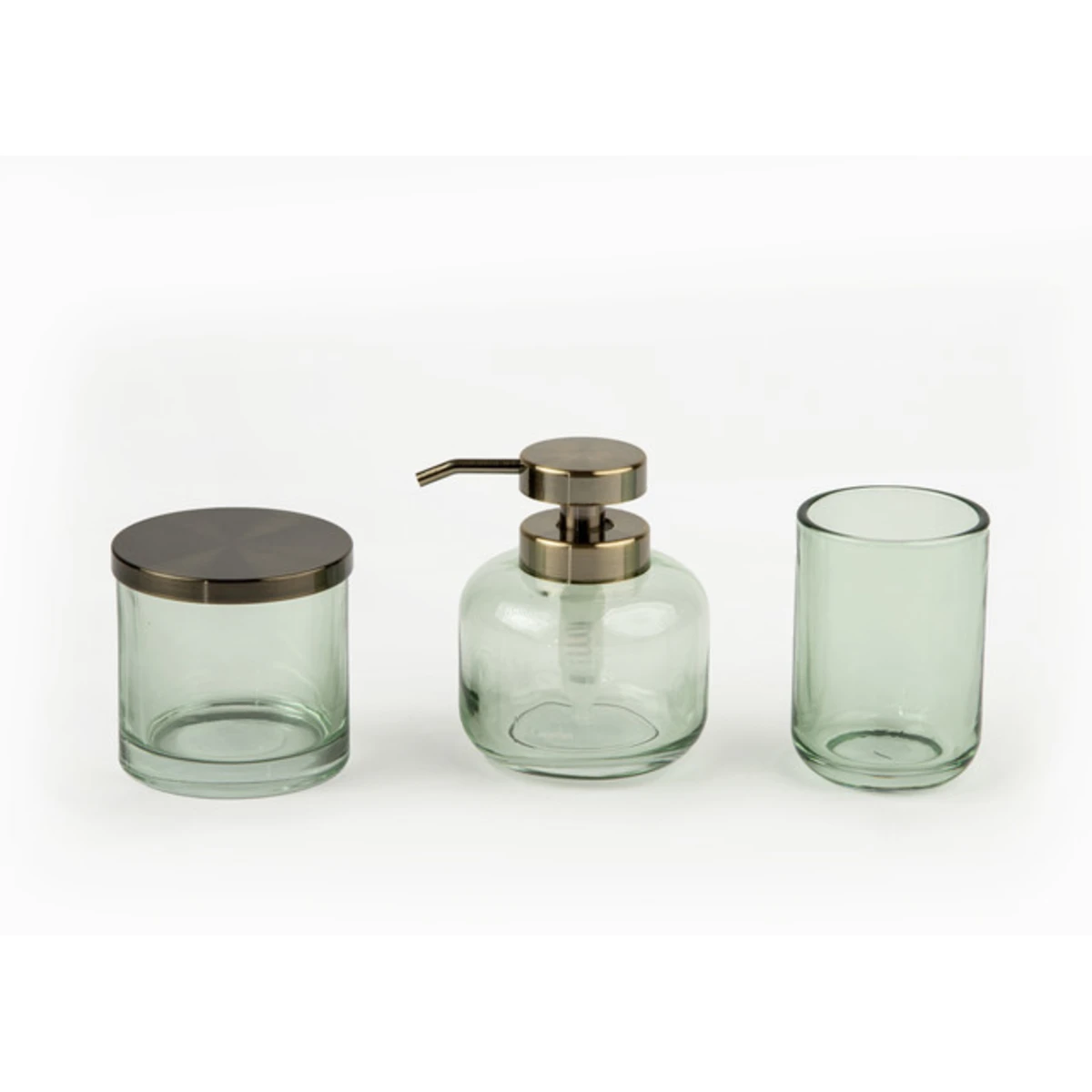 Manamo Sima Cotton Cover Glass Green  9.5x9.5x9.1 cm