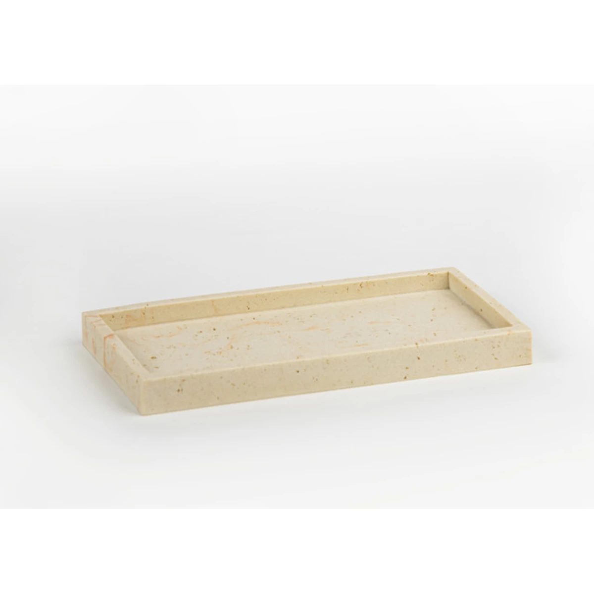 Manamo Fiona Accessory Tray Polyresin Stone Color  25.1x11.5x1.9 cm