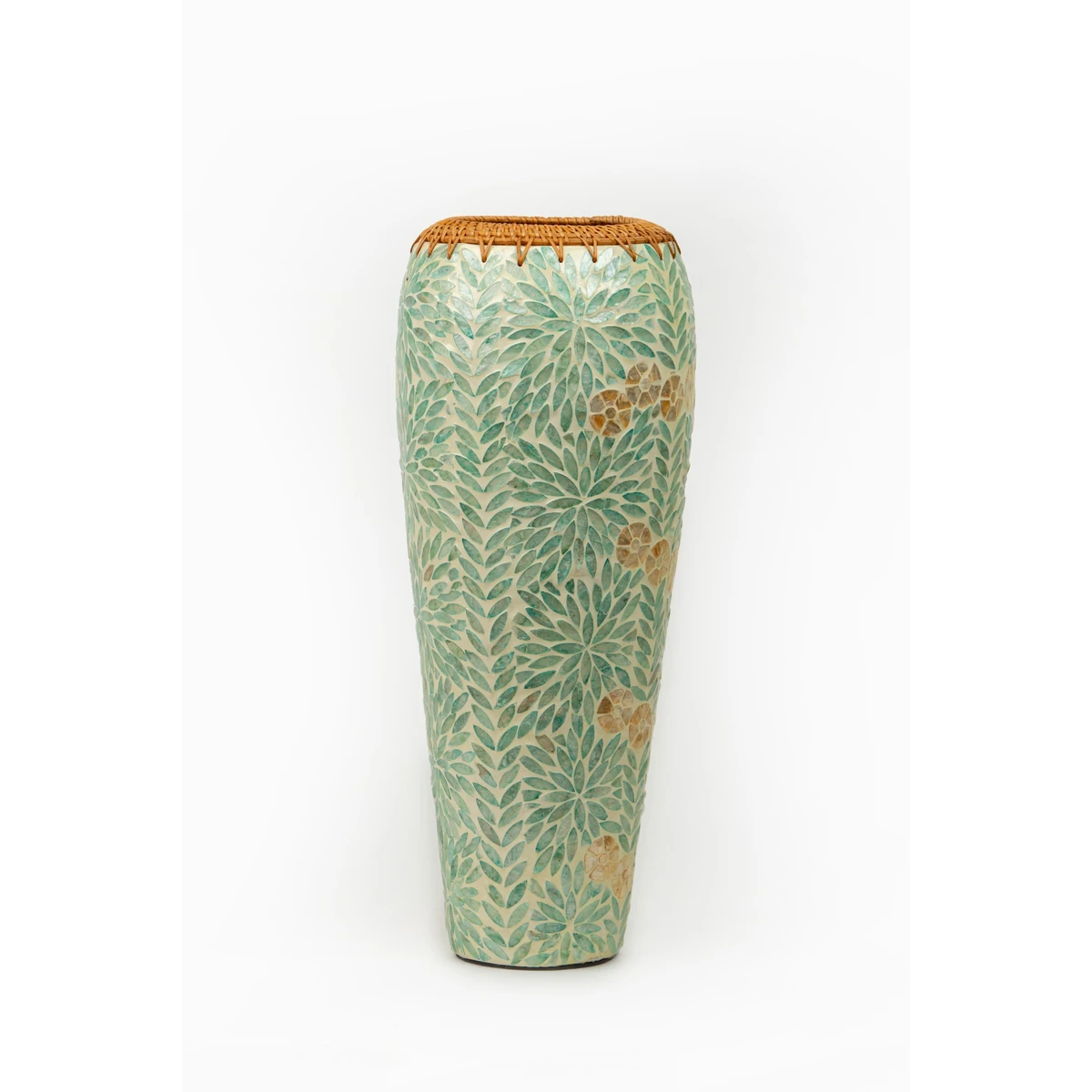 Manamo Madelyn Vase Bamboo/ Pearl / Rattan Green 24x60 cm
