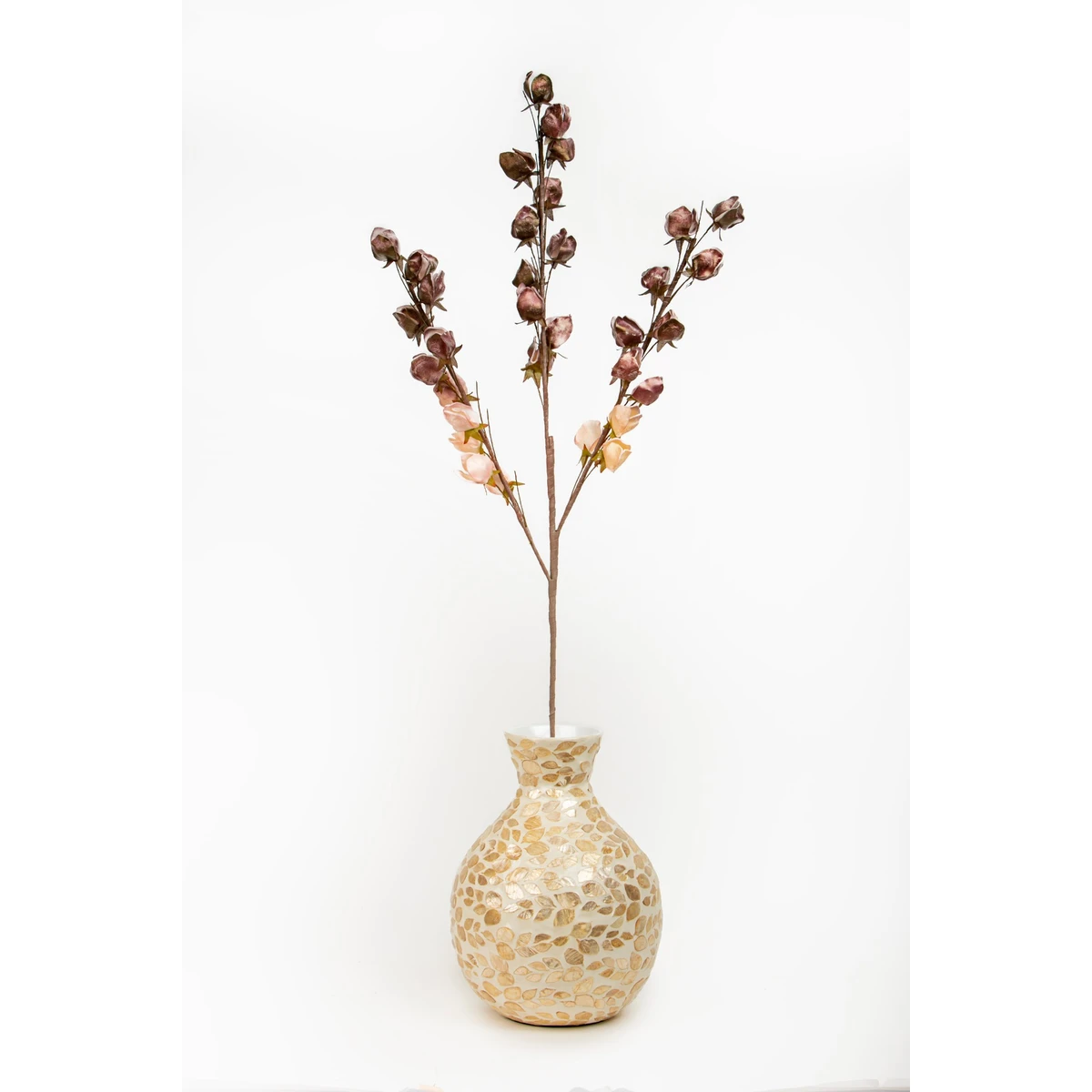 Manamo Rose Bud Artificial Flower  Damson 118 cm