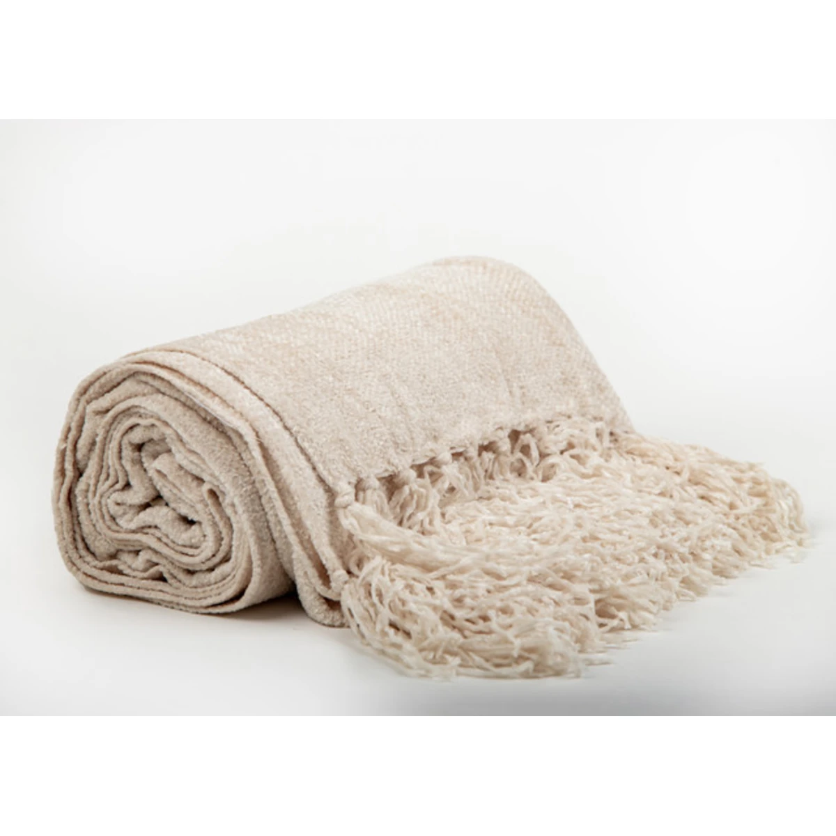 Manamo Chic Throw Polyester Ecru 130x150+2x10cm