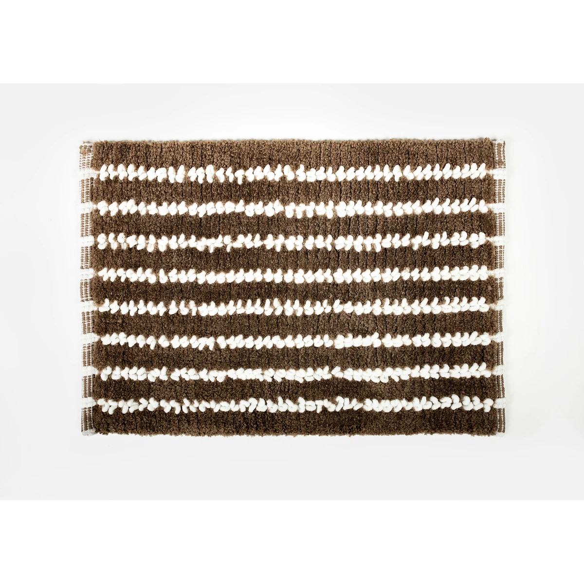 Manamo Dots Bath Mat Micro-chenille Brown Hand-woven40x60 cm