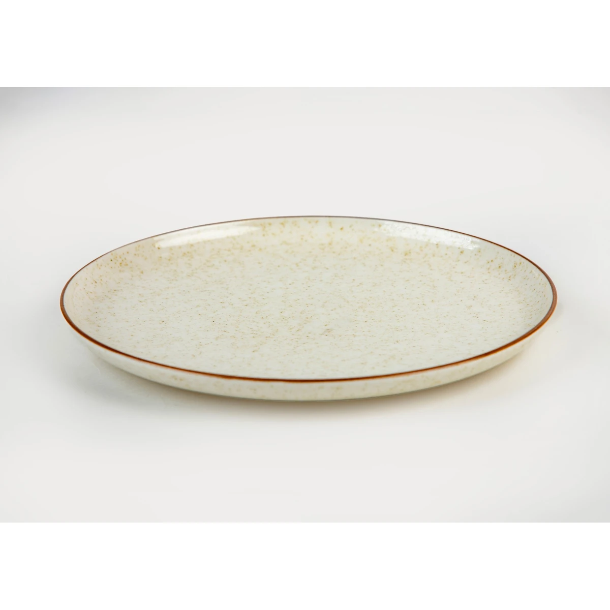 Manamo Elena Cake Plate Porcelain Beige  20 cm
