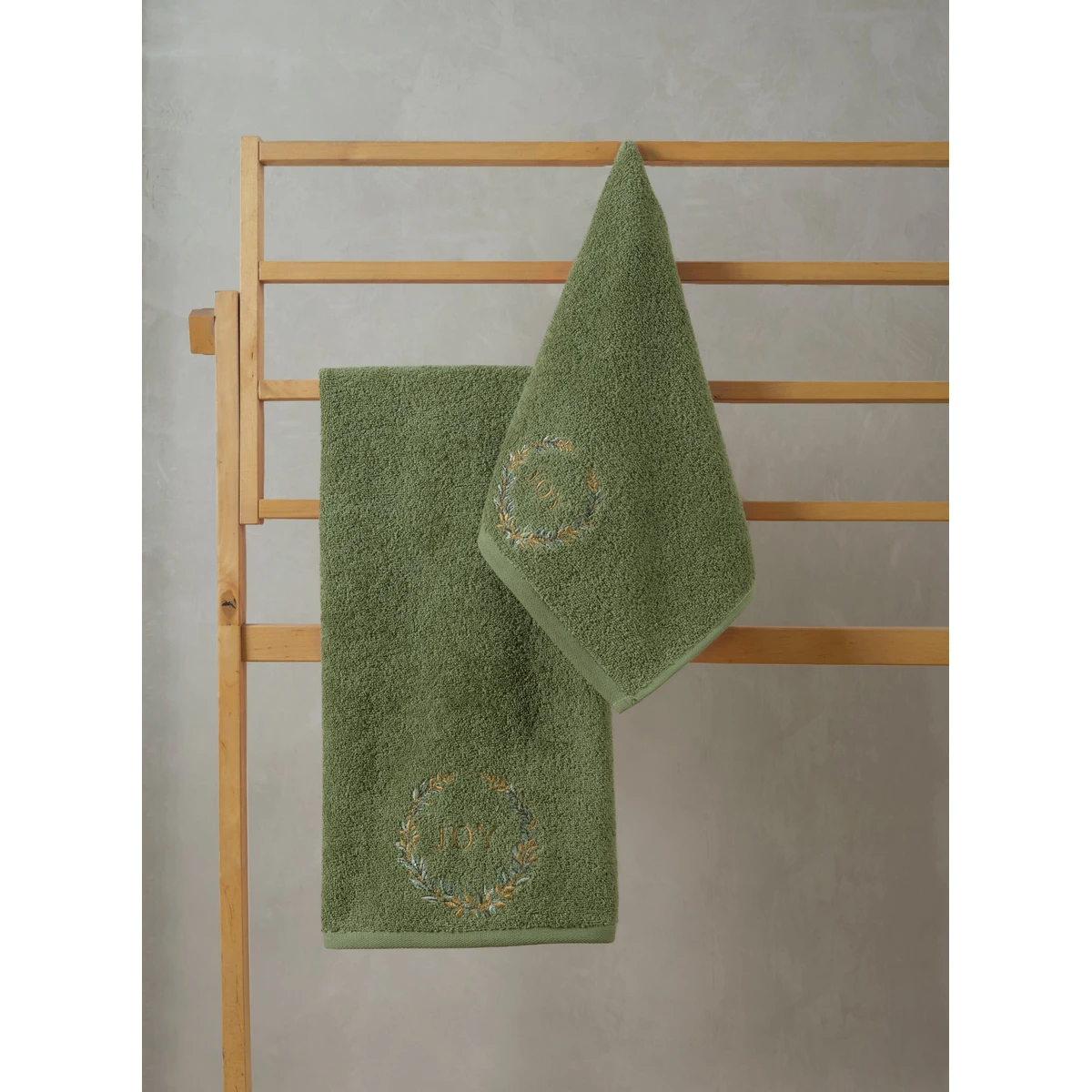 Manamo Merry Christmas Face Towel Cotton Green  50x70 სმ