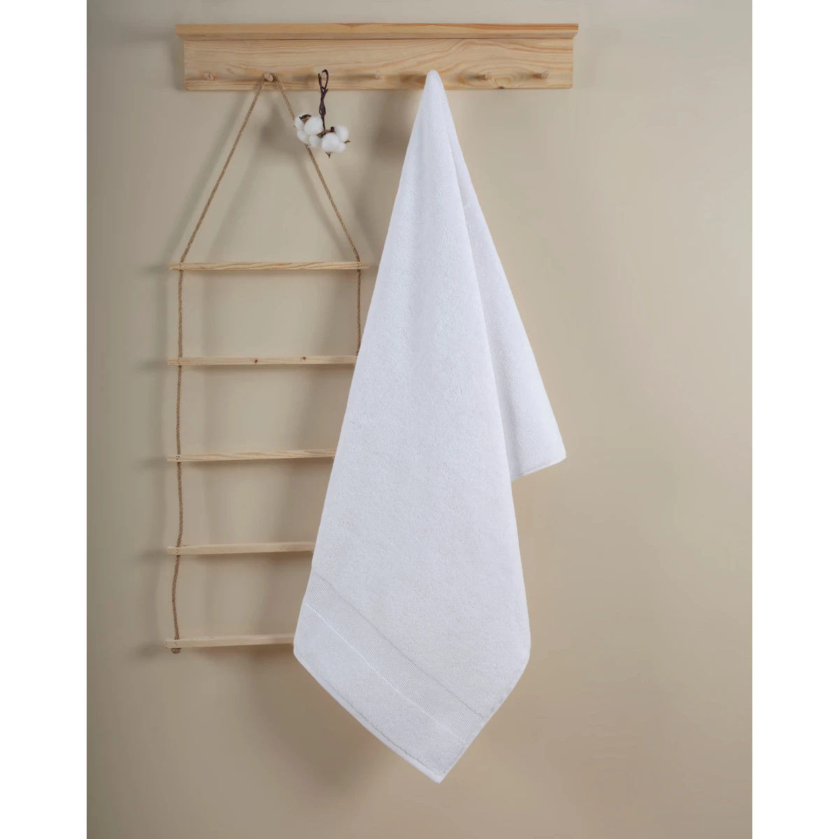Manamo Nepit Jacquard Luks Bath Towel White 75X150