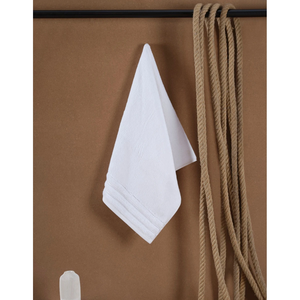 Manamo Areta Jacquard Luks Face Towel White 50X85