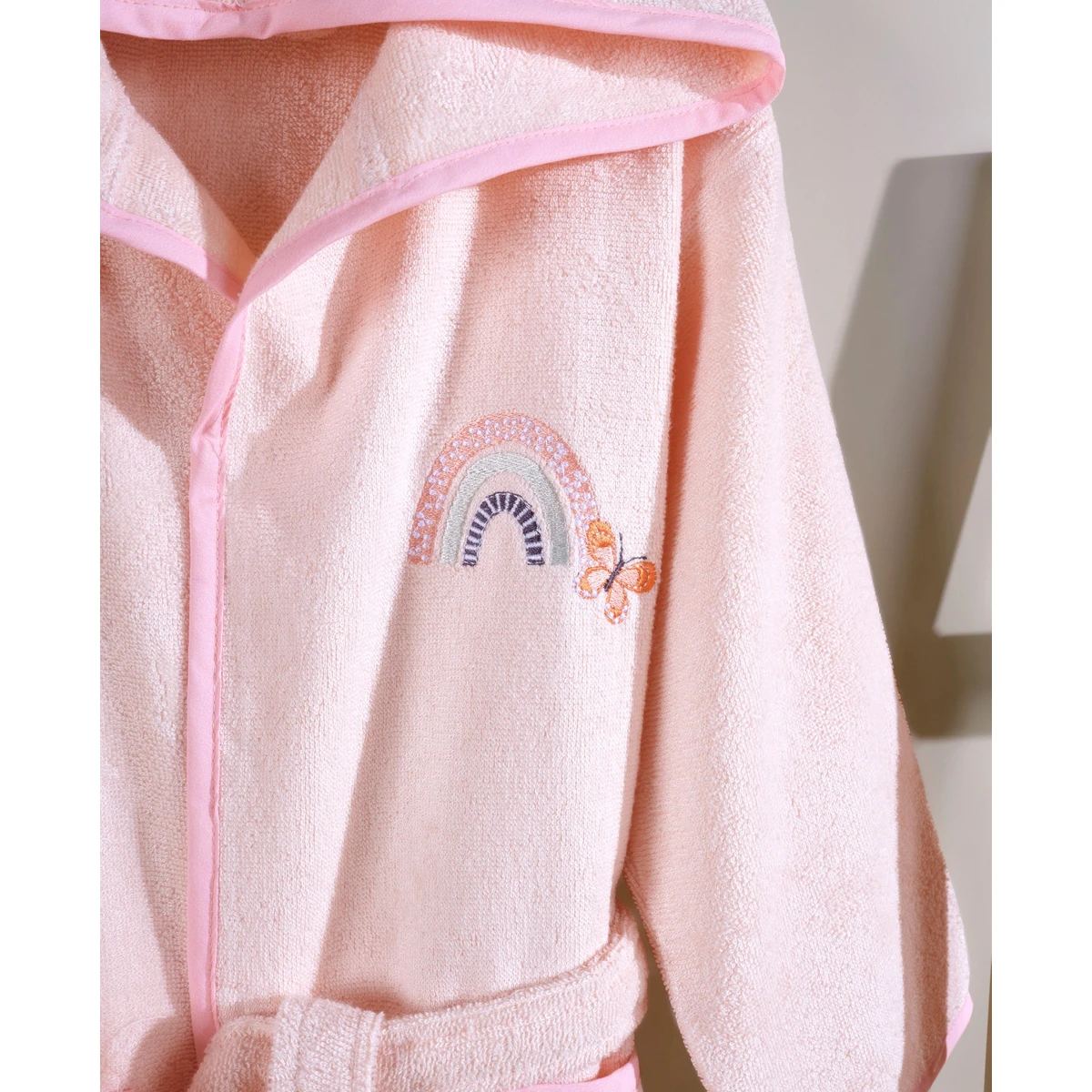 Manamo  Butterfly & Rainbows  baby Bamboo Bathrobe Silver Peony 24/36 Month