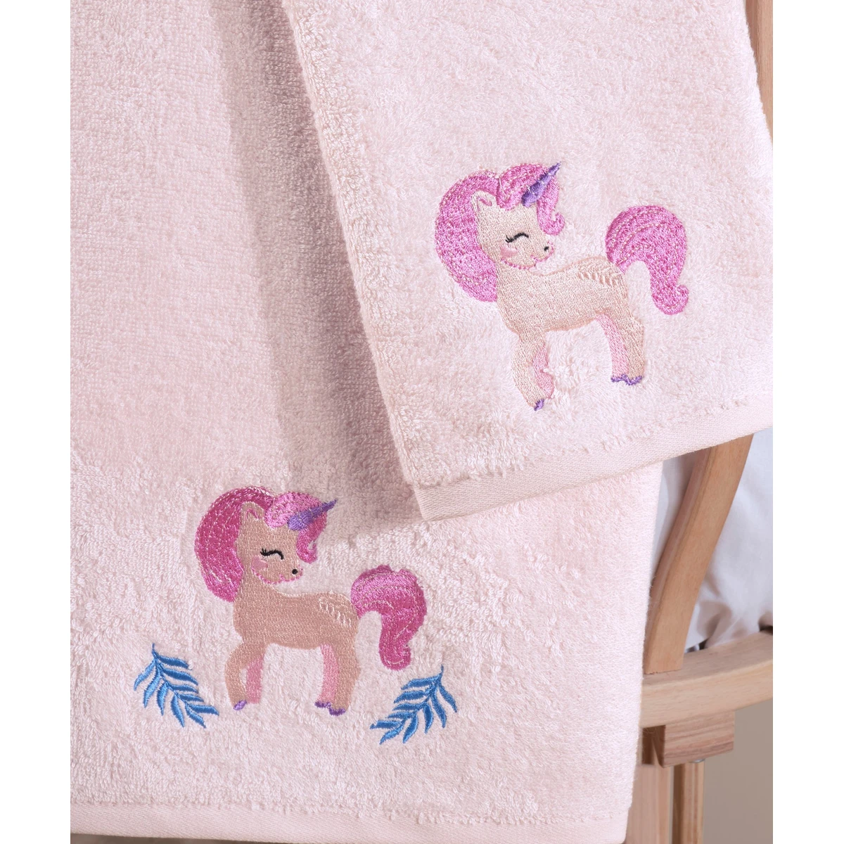 Manamo Baby Bamboo Bath Towel Pony  Soft Pink 70X130 cm