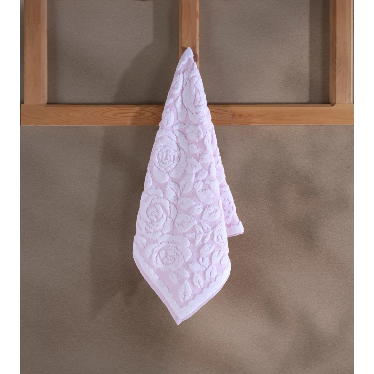 Manamo Rose Face Towel Cotton White/Begonville  50x85 cm