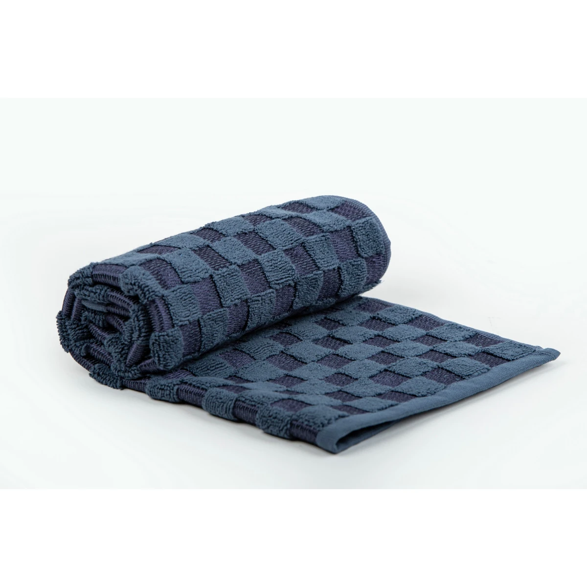 Manamo Checkers Cotton Bathmat Carbon 50x70  