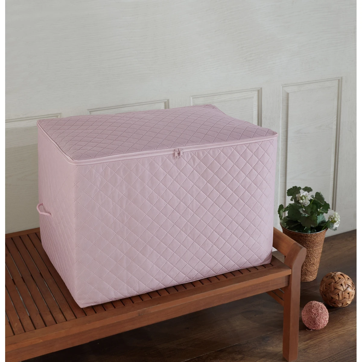 Manamo  Plain Organizer Quilted Pink 60x45x18 cm