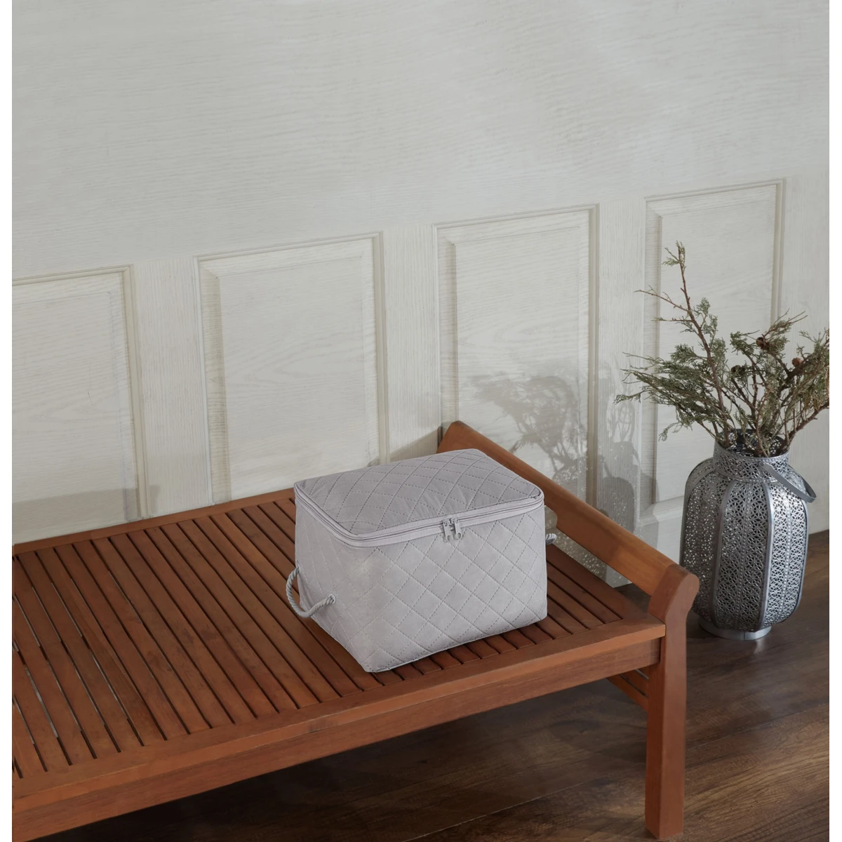 Manamo  Plain Organizer Quilted Grey 30x22x18 cm