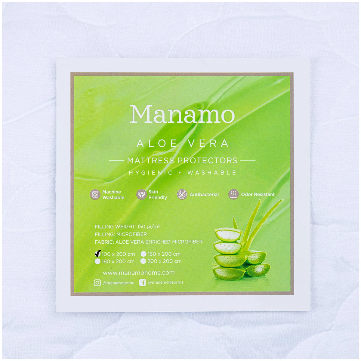 Manamo Aloe Vera Mattress Protector 160x200