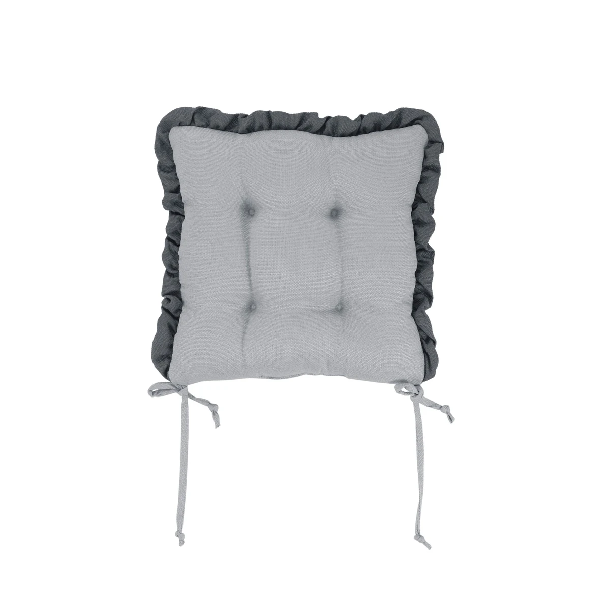 Manamo Amy Chair Pad Polyester Light Grey 40x40x3 cm