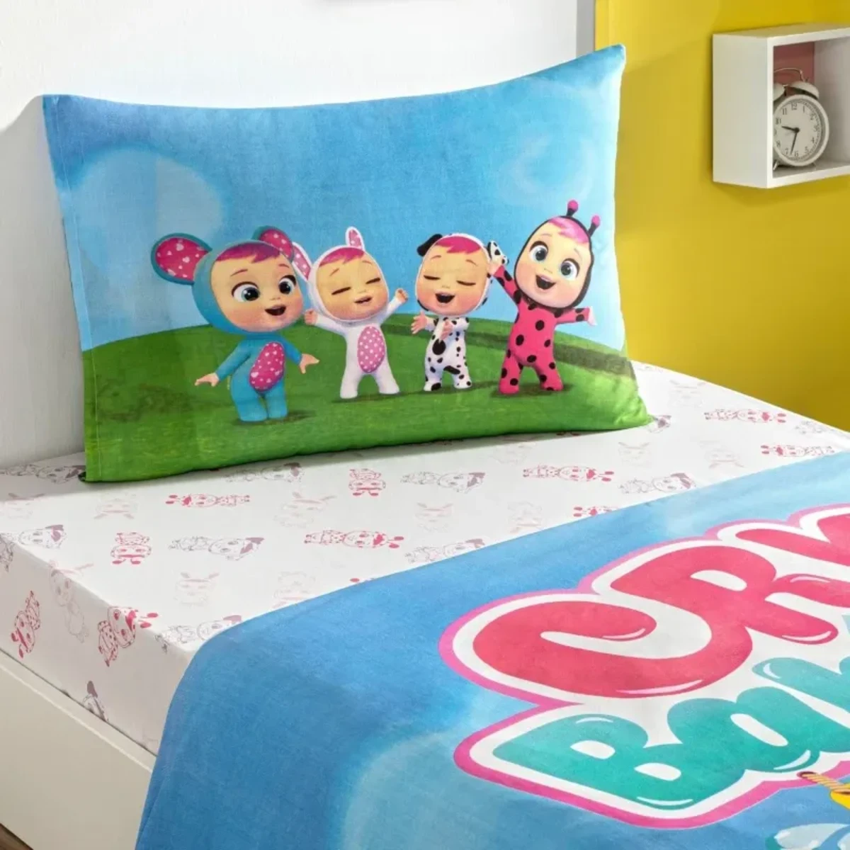 TAC Cry Babies Bed Linen Set Cotton  Single With Fiitted Sheet 160x220+100x200+50x70 cm