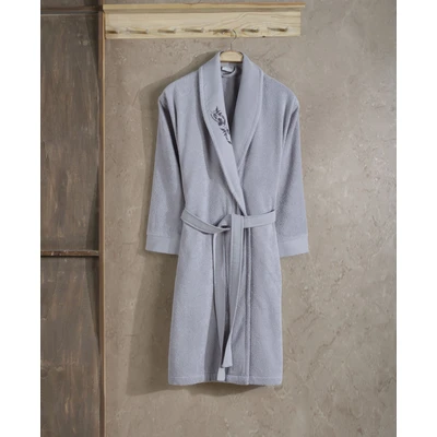 Manamo Elain Bathrobe Cotton Grey S/M