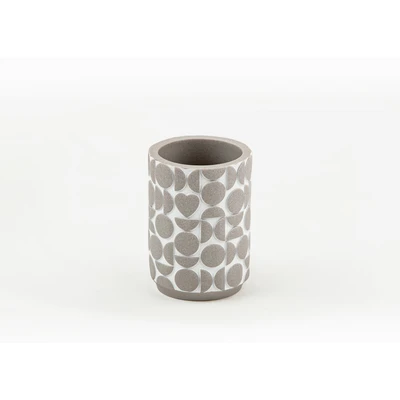 Manamo Linyi Toothpaste Dispenser Polyresin Gray  7.9x7.9x10.9 cm