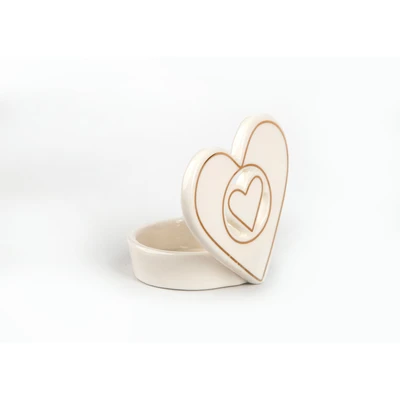 Manamo Love Candle Holder Ceramic White  7.6x6.8x8.8 cm