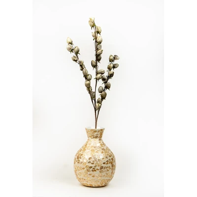 Manamo Rose Bud Artificial Flower  Grey  118 cm