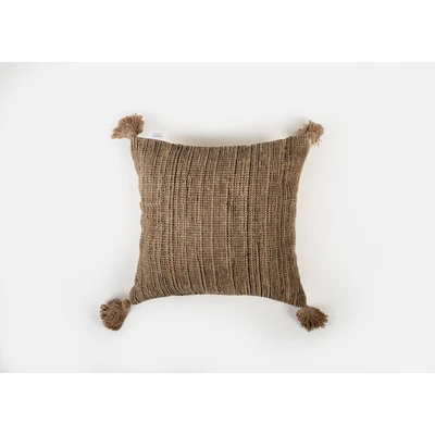 Manamo Perla Decorative Pillow Case Jute Tassel Natural 45x45 cm