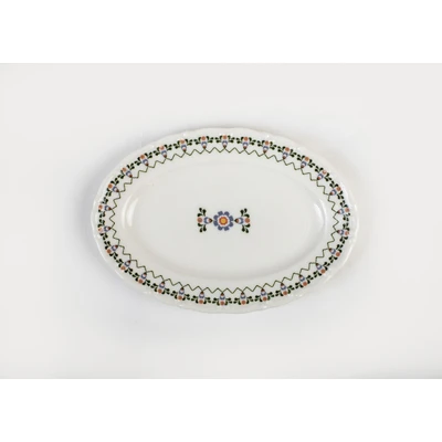 Manamo Liana Glazed Serving Plate Porcelain Cream  25 cm