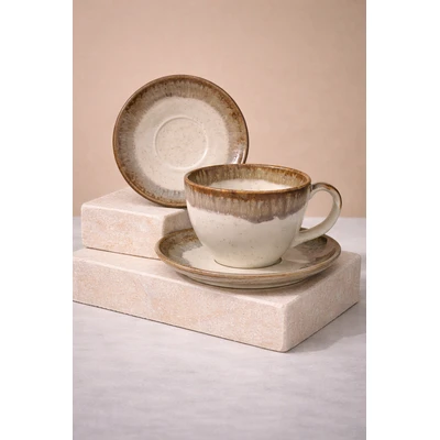 Manamo Luna Cappuccino Mug Ceramiic Beige  290 cc