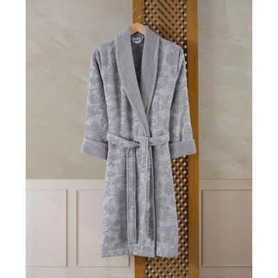 Manamo Stella  Jacquard  Bathrobe Grey L/XL