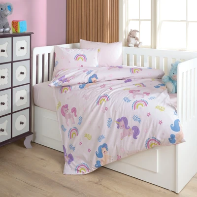 Manamo Pony  Cotton Baby  Bed Linnen Set 100x150+120x180+34x45 (2pc)   