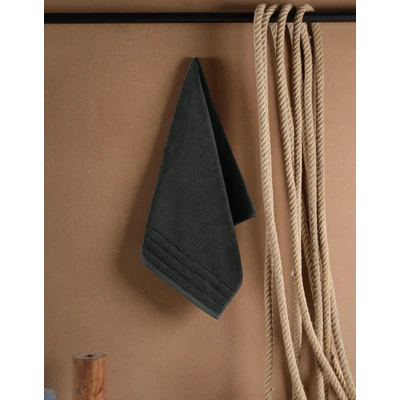 Manamo Areta Jacquard Luks Face Towel Black 50X85