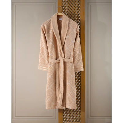 Manamo Paisley  Jacquard  Bathrobe Camel 2XL/3XL