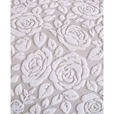 Manamo Rose Pike Cotton Towel White/Beige Single Size 160x230 cm