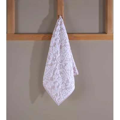 Manamo Lily Face Towel Cotton White/Beige  50x85 cm