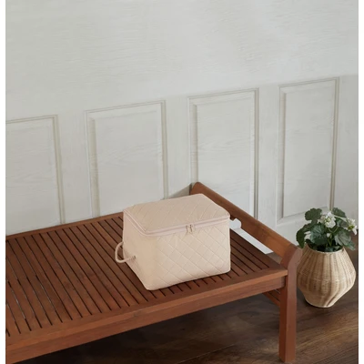 Manamo  Plain Organizer Quilted Beige 30x22x18 cm