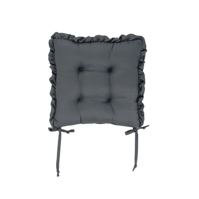 Manamo Amy Chair Pad Polyester Dark Grey 40x40x3 cm