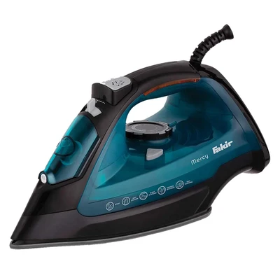 Fakir Mercy Steam Iron 25 g/min Continuous Steam, 2200W, Ceramic Soleplate Blue
